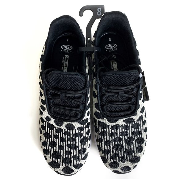 NWT ATHLETIC WORKS Snow Leopard Tennis Shoes Sz 8 - Picture 7 of 7